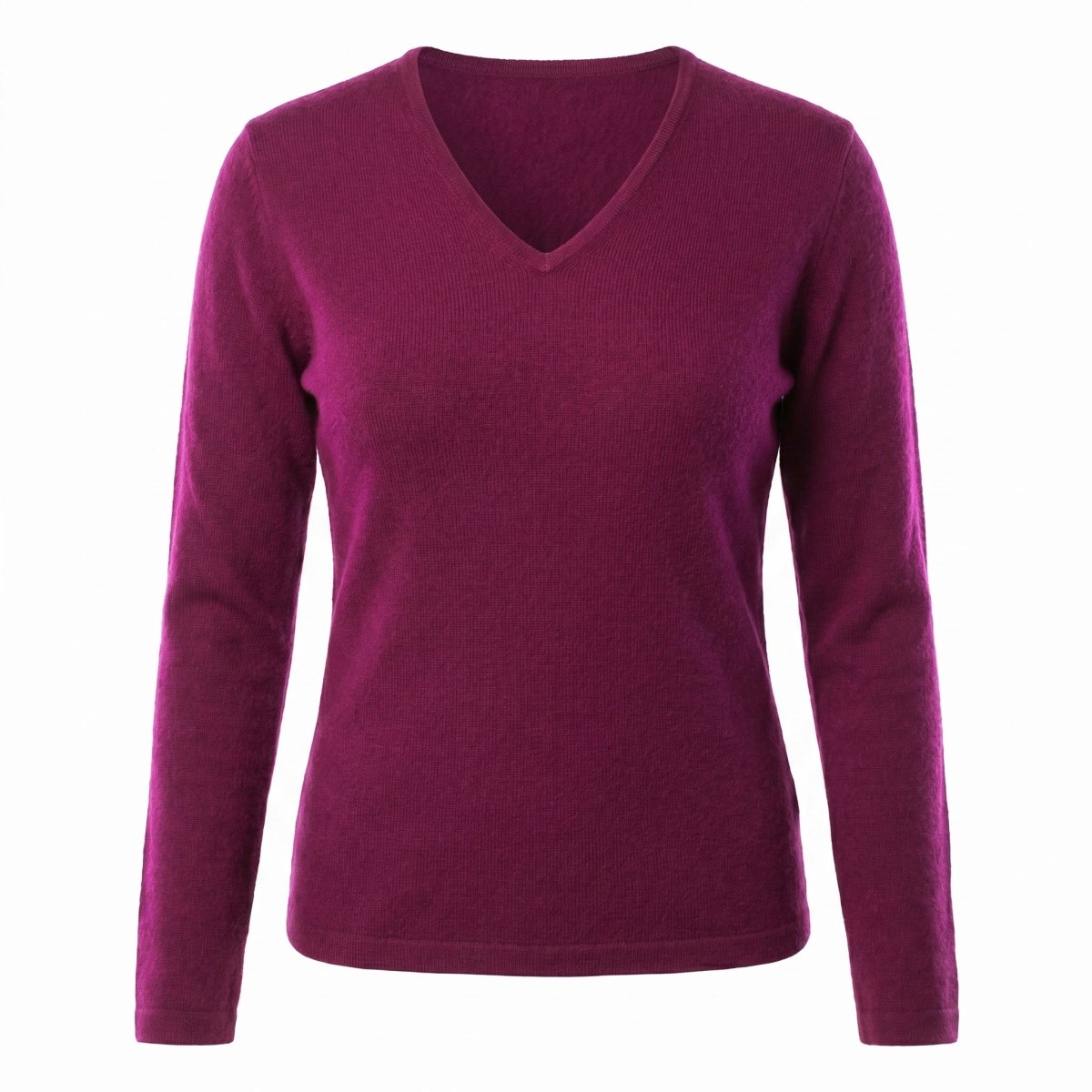 Dunedin Cashmere Women’s 100% Cashmere V - Neck Jumper – Eminence - Heritage Of Scotland - XS