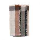 Earthy Block 100% Cashmere Square Scarf - MONOCHROME - Heritage Of Scotland -