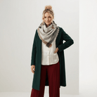Earthy Block 100% Cashmere Square Scarf - MONOCHROME - Heritage Of Scotland -