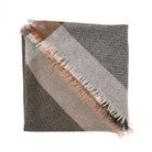 Earthy Block 100% Cashmere Square Scarf - MONOCHROME - Heritage Of Scotland -