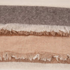 Earthy Block 100% Cashmere Square Scarf - NATURAL - Heritage Of Scotland -