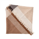 Earthy Block 100% Cashmere Square Scarf - NATURAL - Heritage Of Scotland -