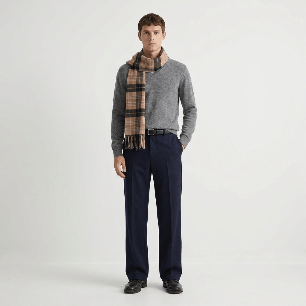 Edinburgh 100% Cashmere Scarf – Soft Warm Luxure Scarf - Mackellar Black - Heritage Of Scotland -