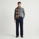 Edinburgh 100% Cashmere Scarf – Soft Warm Luxure Scarf - Mackellar Black - Heritage Of Scotland -