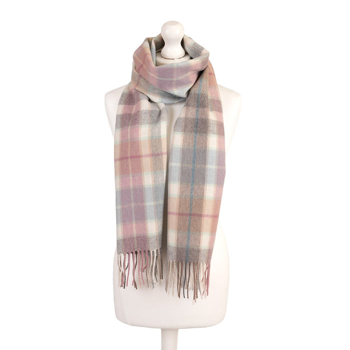 Edinburgh 100% Cashmere Wide Scarf - Heritage Of Scotland - BUCHANAN MIX GREY