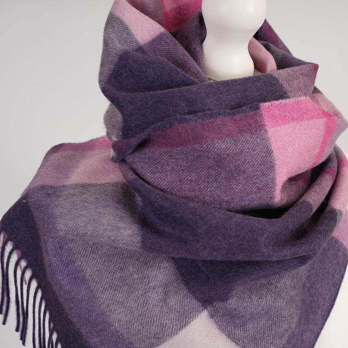 Edinburgh 100% Cashmere Wide Scarf - Heritage Of Scotland - MIDDLETON HEATHER