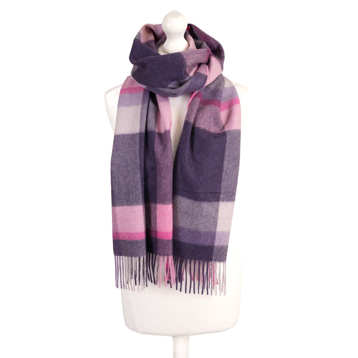 Edinburgh 100% Cashmere Wide Scarf - Heritage Of Scotland - MIDDLETON HEATHER