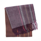 Edinburgh 100% Lambswool Scarf Barcode Check - Wineberry - Heritage Of Scotland -