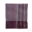 Edinburgh 100% Lambswool Scarf Barcode Check - Wineberry - Heritage Of Scotland -