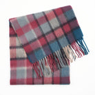 Edinburgh 100% Lambswool Scarf – Premium Soft Wool Wrap - Artillery Check Ashley Blue and Pink - Heritage Of Scotland -