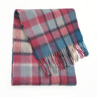 Edinburgh 100% Lambswool Scarf – Premium Soft Wool Wrap - Artillery Check Ashley Blue and Pink - Heritage Of Scotland -