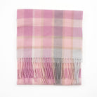 Edinburgh 100% Lambswool Scarf – Premium Soft Wool Wrap - Artillery Check Light Pink - Heritage Of Scotland -