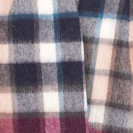 Edinburgh 100% Lambswool Scarf – Premium Soft Wool Wrap - Artillery Check Navy and Camo - Heritage Of Scotland -
