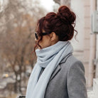 Edinburgh 100% Lambswool Scarf – Premium Soft Wool Wrap - Baby Blue - Heritage Of Scotland -