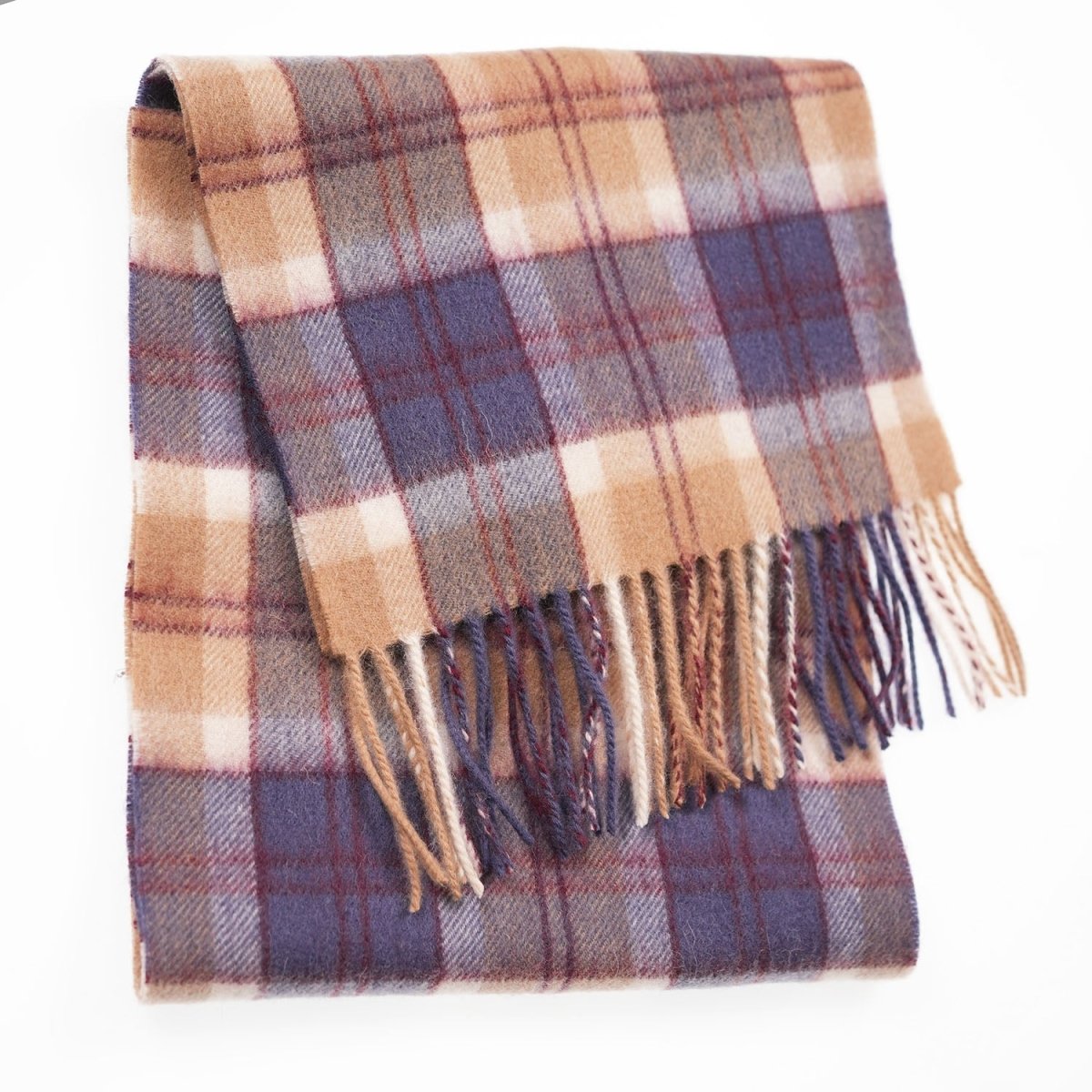 Edinburgh 100% Lambswool Scarf – Premium Soft Wool Wrap - Bannockbane Navy - Heritage Of Scotland -