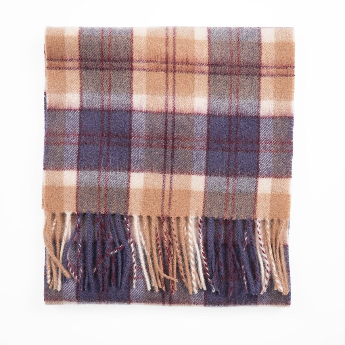 Edinburgh 100% Lambswool Scarf – Premium Soft Wool Wrap - Bannockbane Navy - Heritage Of Scotland -