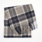 Edinburgh 100% Lambswool Scarf – Premium Soft Wool Wrap - Bannockbane Silver - Heritage Of Scotland -