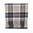 Edinburgh 100% Lambswool Scarf – Premium Soft Wool Wrap - Bannockbane Silver - Heritage Of Scotland -