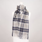 Edinburgh 100% Lambswool Scarf – Premium Soft Wool Wrap - Bannockbane Silver - Heritage Of Scotland -