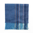 Edinburgh 100% Lambswool Scarf – Premium Soft Wool Wrap - Barcode Check - Aqua Blue - Heritage Of Scotland -