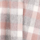 Edinburgh 100% Lambswool Scarf – Premium Soft Wool Wrap - Big Check Muted White and Pink - Heritage Of Scotland -