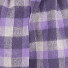 Edinburgh 100% Lambswool Scarf – Premium Soft Wool Wrap - Big Check Purple and Oyster - Heritage Of Scotland -