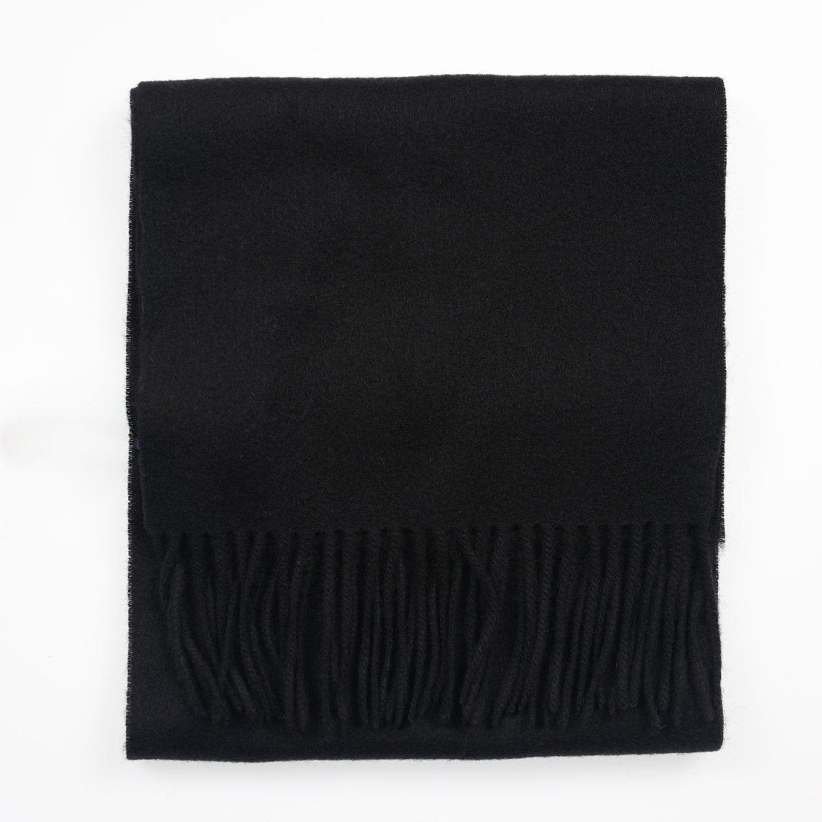 Edinburgh 100% Lambswool Scarf – Premium Soft Wool Wrap - Black - Heritage Of Scotland -