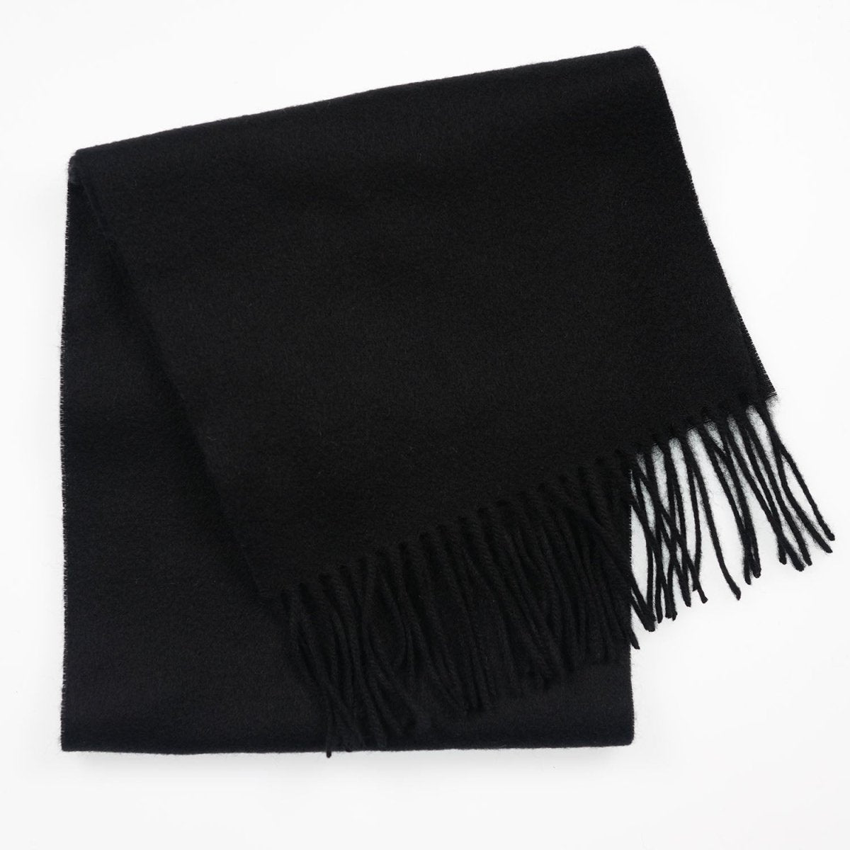 Edinburgh 100% Lambswool Scarf – Premium Soft Wool Wrap - Black - Heritage Of Scotland -