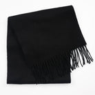 Edinburgh 100% Lambswool Scarf – Premium Soft Wool Wrap - Black - Heritage Of Scotland -