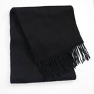 Edinburgh 100% Lambswool Scarf – Premium Soft Wool Wrap - Black - Heritage Of Scotland -