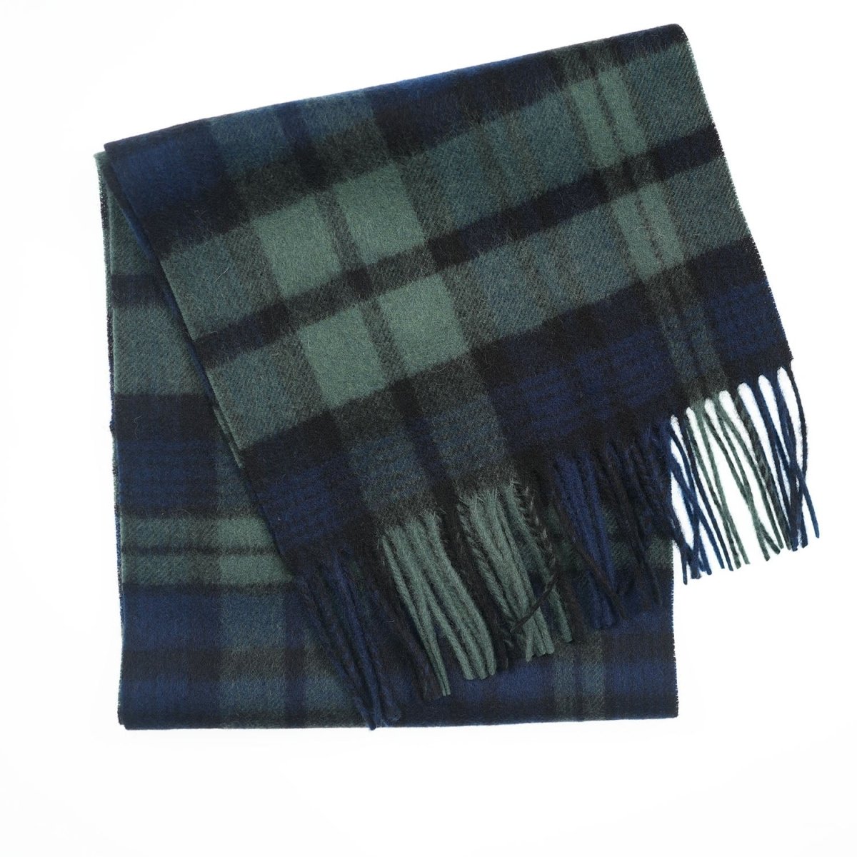 Edinburgh 100% Lambswool Scarf – Premium Soft Wool Wrap - Black Watch Double Scale - Heritage Of Scotland -