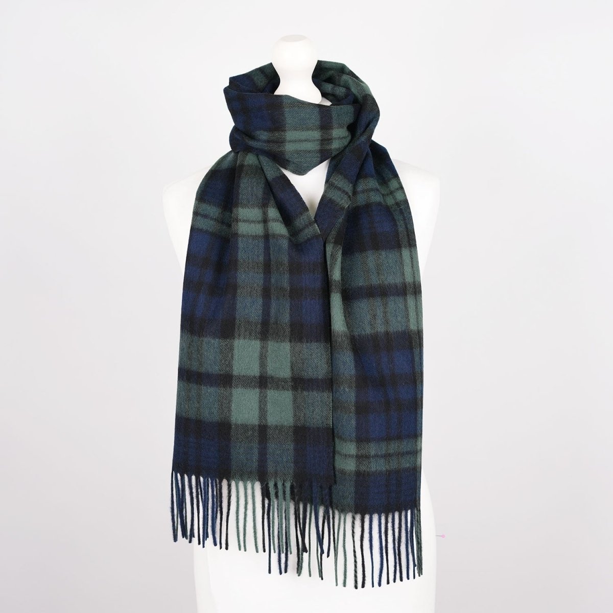 Edinburgh 100% Lambswool Scarf – Premium Soft Wool Wrap - Black Watch Double Scale - Heritage Of Scotland -