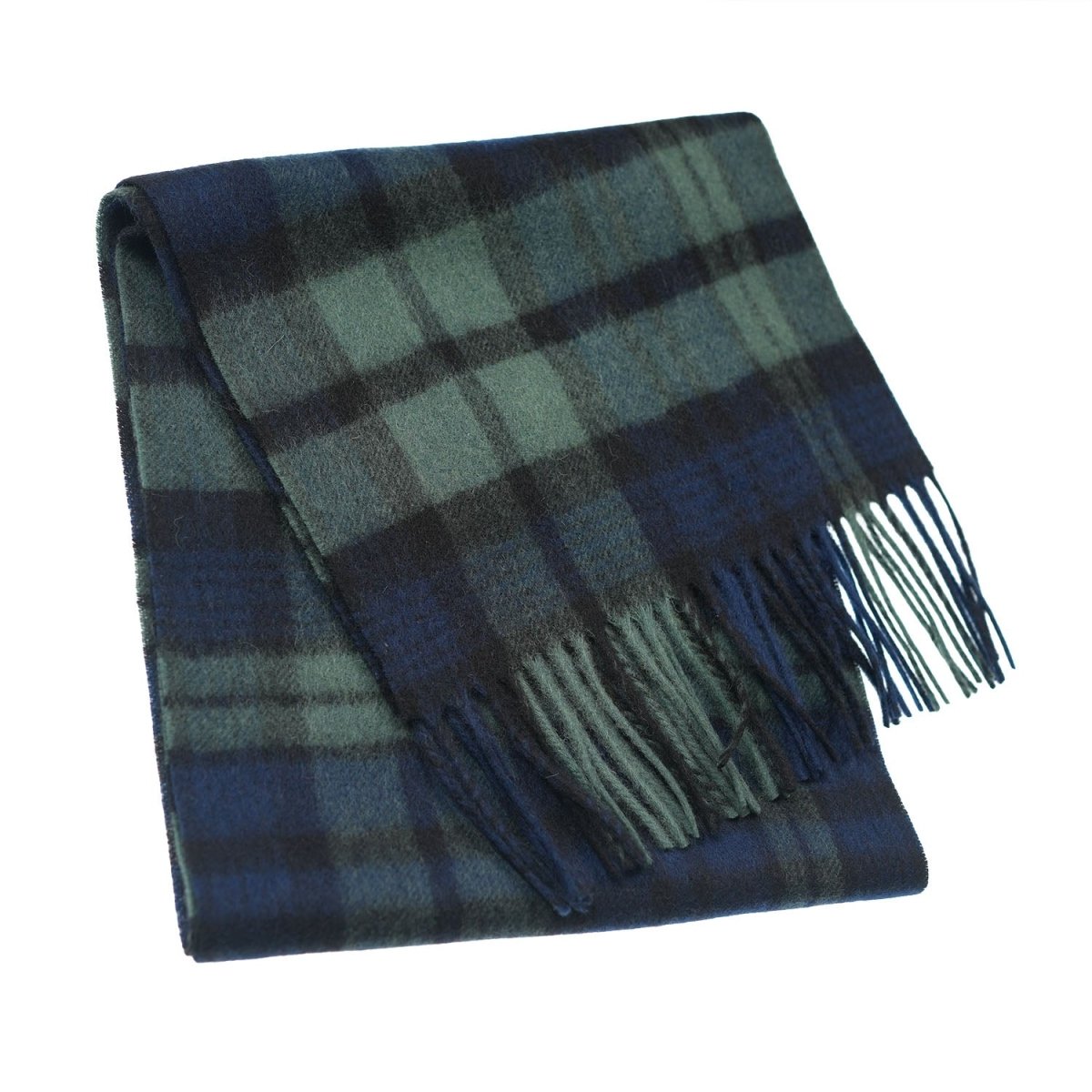 Edinburgh 100% Lambswool Scarf – Premium Soft Wool Wrap - Black Watch Double Scale - Heritage Of Scotland -