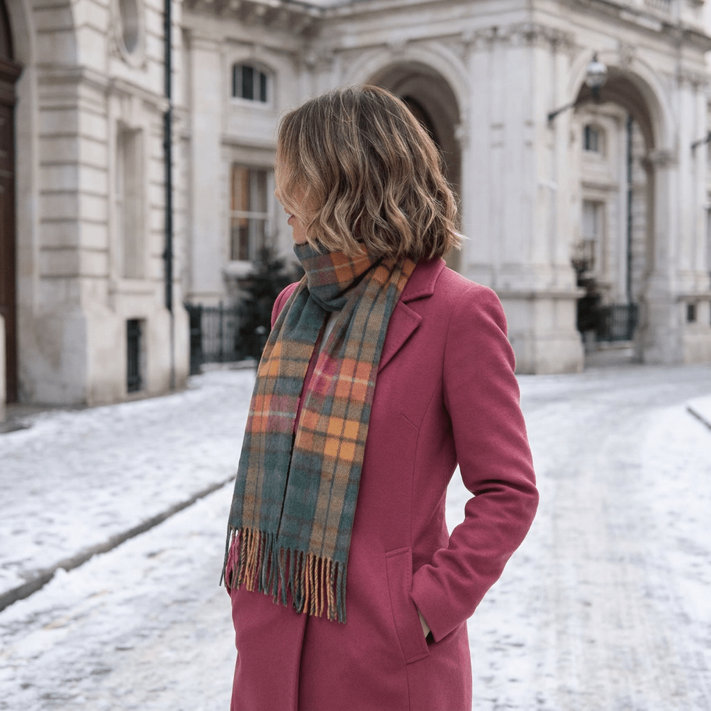 Edinburgh 100% Lambswool Scarf – Premium Soft Wool Wrap - Buchanan Antique - Heritage Of Scotland -