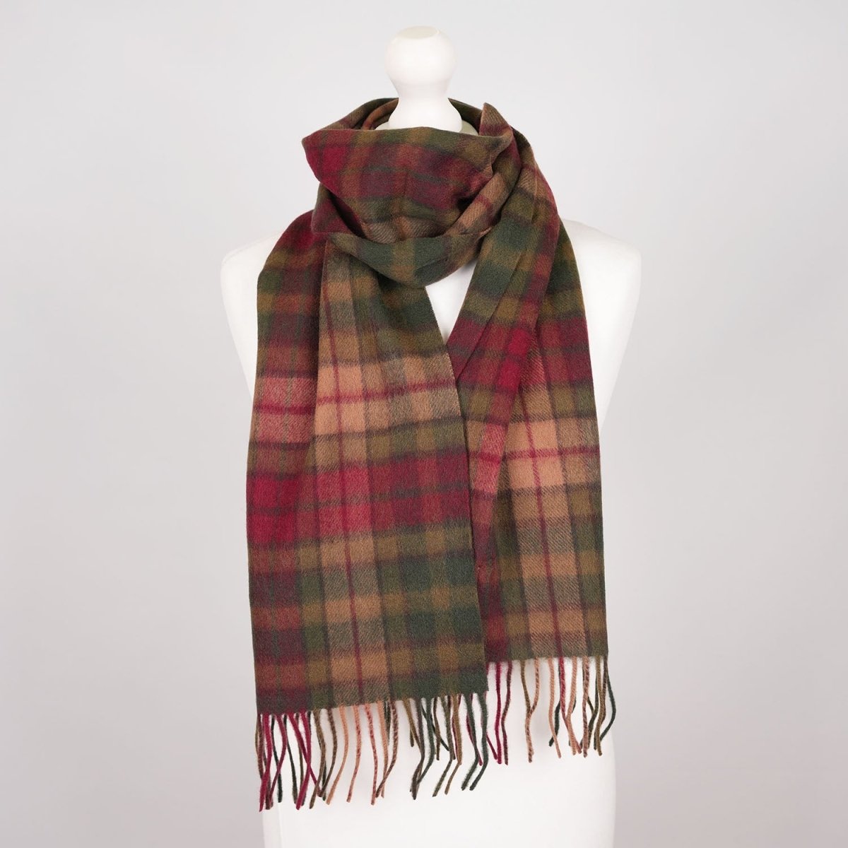 Edinburgh 100% Lambswool Scarf – Premium Soft Wool Wrap - Buchanan Autumn - Heritage Of Scotland -
