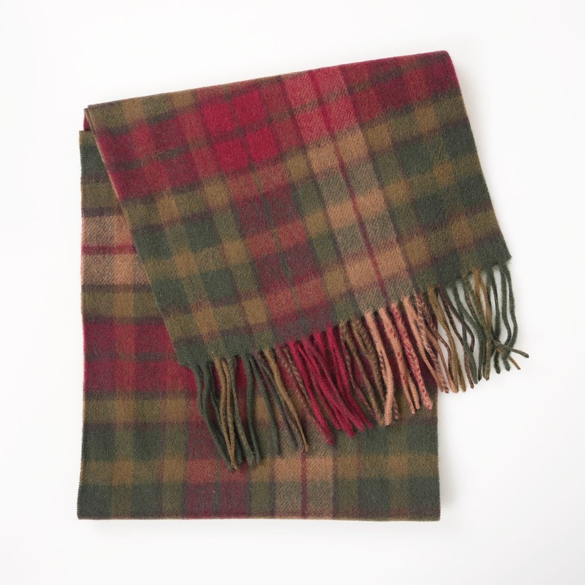 Edinburgh 100% Lambswool Scarf – Premium Soft Wool Wrap - Buchanan Autumn - Heritage Of Scotland -