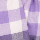 Edinburgh 100% Lambswool Scarf – Premium Soft Wool Wrap - Bursted Check Lavender - Heritage Of Scotland -