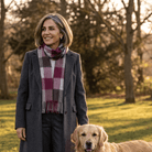 Edinburgh 100% Lambswool Scarf – Premium Soft Wool Wrap - Checkers - Burgundy - Heritage Of Scotland -