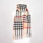 Edinburgh 100% Lambswool Scarf – Premium Soft Wool Wrap - Chequer Camel And Grey - Heritage Of Scotland -