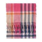 Edinburgh 100% Lambswool Scarf – Premium Soft Wool Wrap - Chequer Tartan Astral - Raspberry - Heritage Of Scotland -