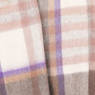 Edinburgh 100% Lambswool Scarf – Premium Soft Wool Wrap - Chequer Tartan Beige and Rose - Heritage Of Scotland -