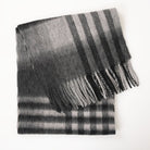 Edinburgh 100% Lambswool Scarf – Premium Soft Wool Wrap - Chequer Tartan Dark Grey - Heritage Of Scotland -