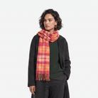 Edinburgh 100% Lambswool Scarf – Premium Soft Wool Wrap - Cragg Check Ginger - Heritage Of Scotland -