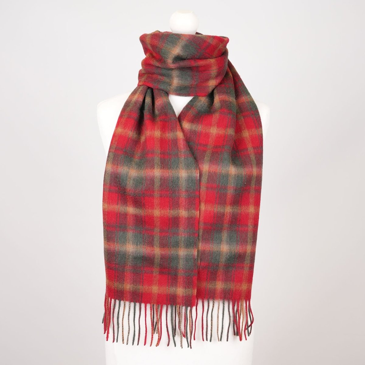 Edinburgh 100% Lambswool Scarf – Premium Soft Wool Wrap - Dark Maple - Heritage Of Scotland -