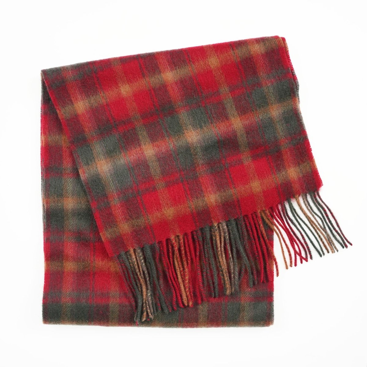 Edinburgh 100% Lambswool Scarf – Premium Soft Wool Wrap - Dark Maple - Heritage Of Scotland -