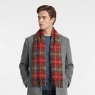 Edinburgh 100% Lambswool Scarf – Premium Soft Wool Wrap - Dark Maple - Heritage Of Scotland -