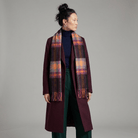 Edinburgh 100% Lambswool Scarf – Premium Soft Wool Wrap - Deco Check Ginger - Heritage Of Scotland -