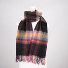 Edinburgh 100% Lambswool Scarf – Premium Soft Wool Wrap - Deco Check Ginger - Heritage Of Scotland -