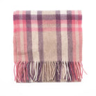 Edinburgh 100% Lambswool Scarf – Premium Soft Wool Wrap - Deco Check Peony - Heritage Of Scotland -