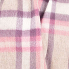 Edinburgh 100% Lambswool Scarf – Premium Soft Wool Wrap - Deco Check Peony - Heritage Of Scotland -